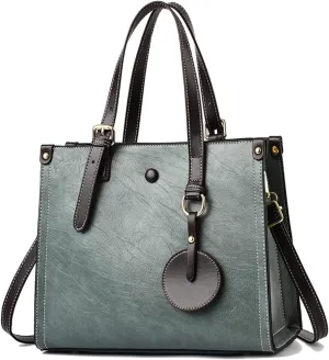 Women Handbag Tote Top Handle PU Leather Shoulder Satchel with Adjustable Shoulder Strap Crossbody Messenger
