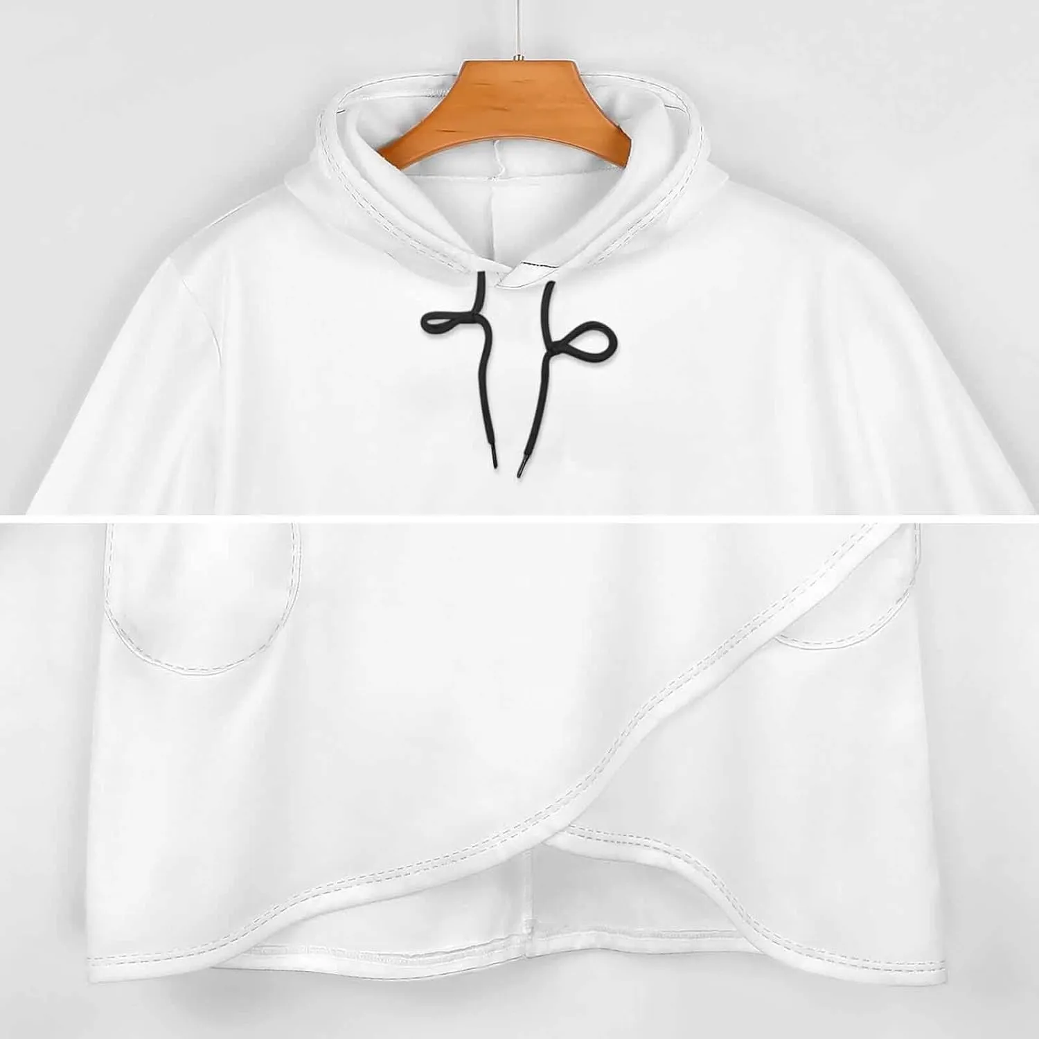 Women Long Sleeves Cape Style Cute Elves Sweatshirts Decked Funny Athletes