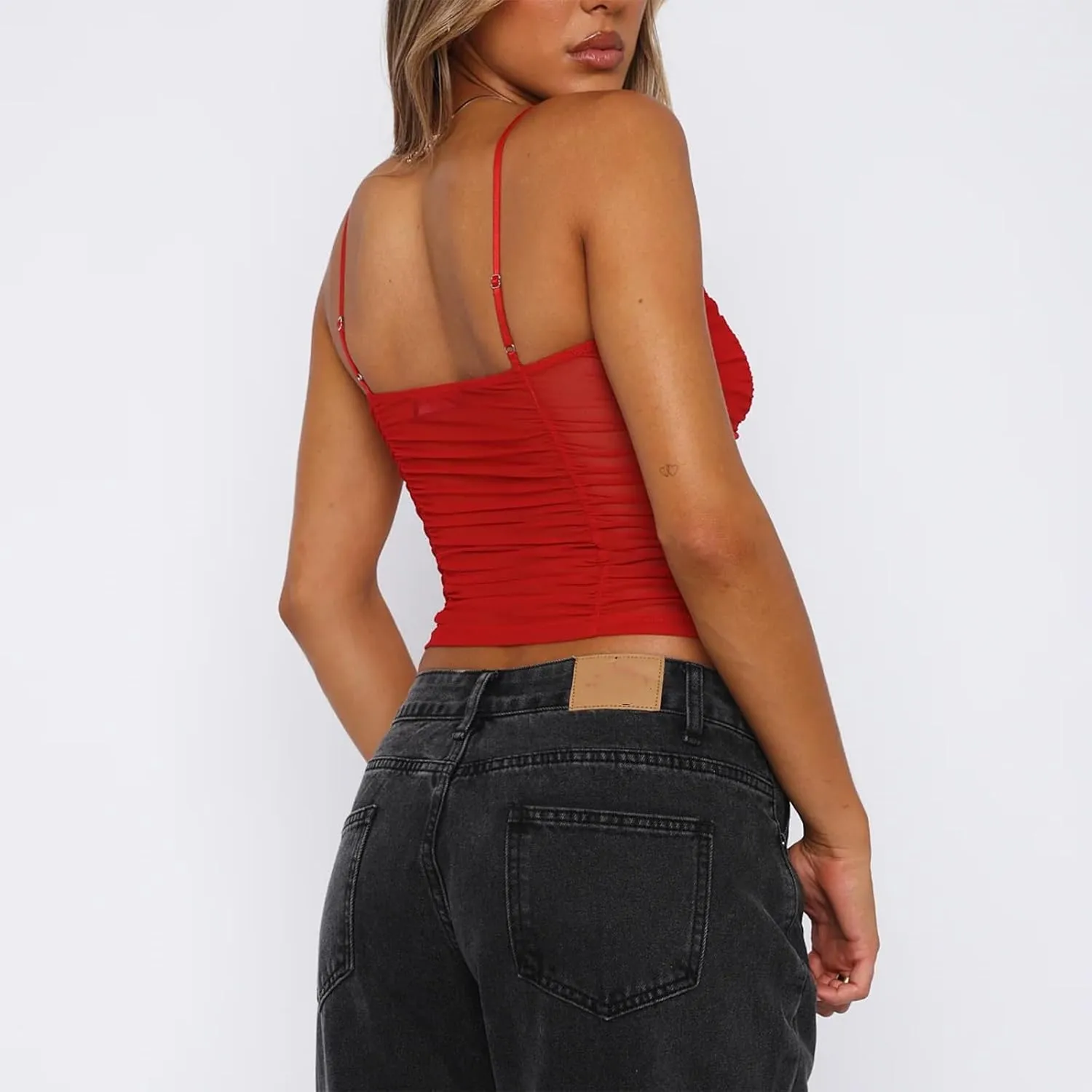 Women Y2K Camisole Spaghetti Strap Lace Trim Square Neck Tank Top Summer Basics Going Out Tops Streetwear