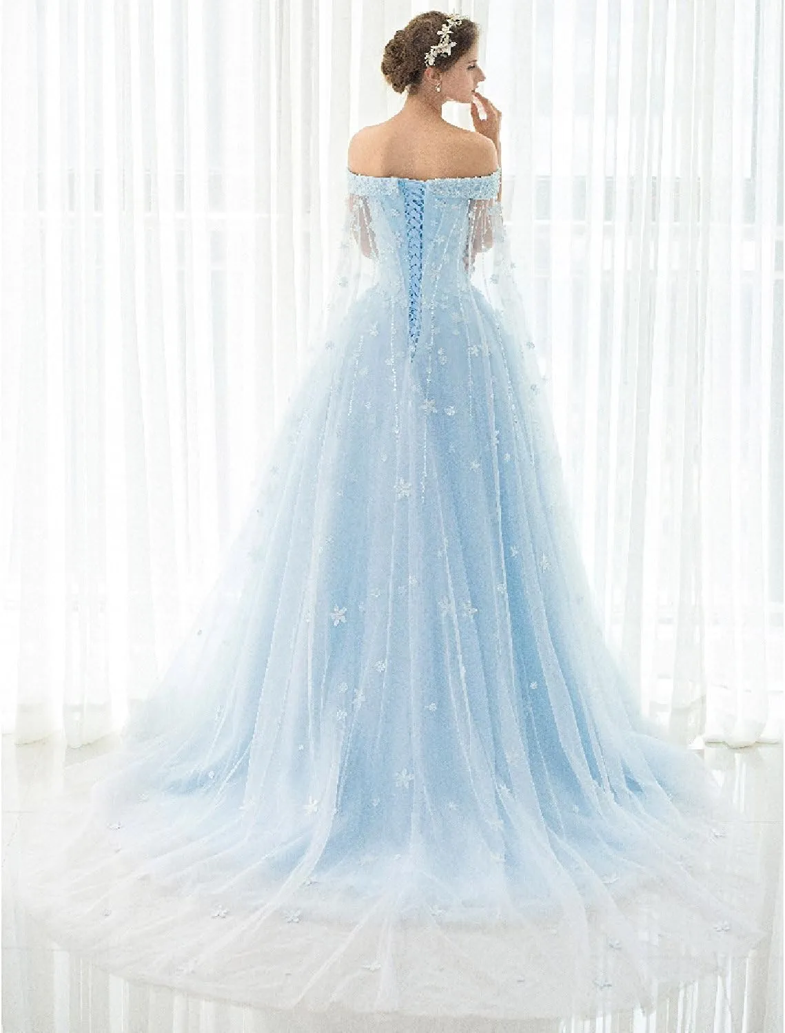 Womens Cinderella Quinceanera Dress Puffy Prom Gowns Wedding Dresses