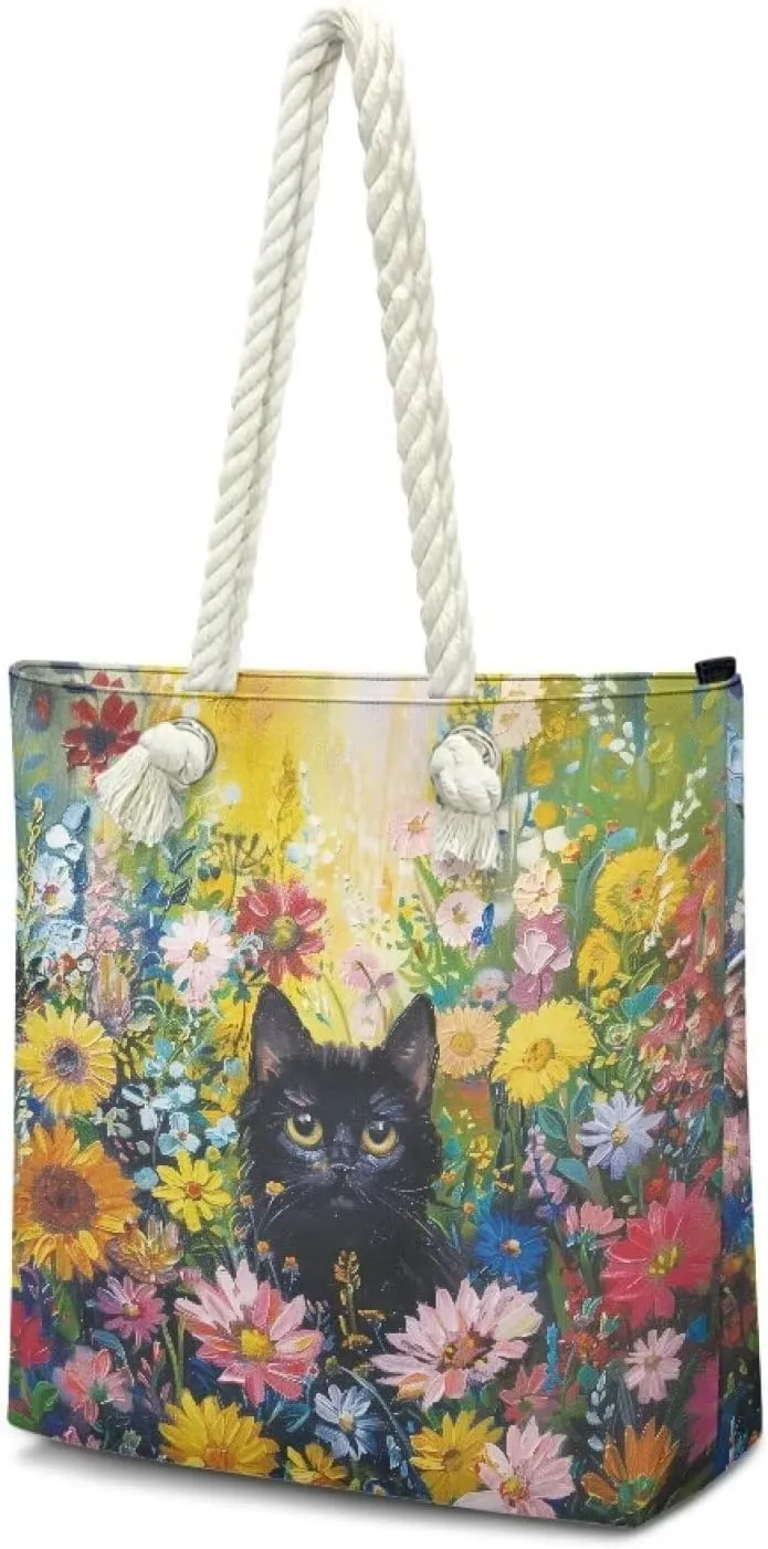Womens Fashion Tote Bags Soft Crossbody Beach Tote Bags with Zipper for Hawaii Vacation
