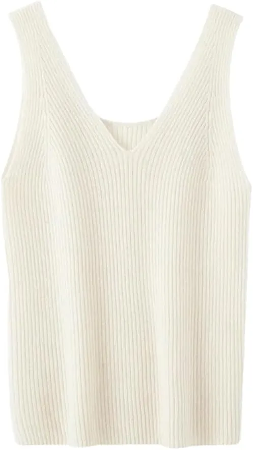 Women's Knitted Camisole Vest Women Sleeveless Suspender Tops