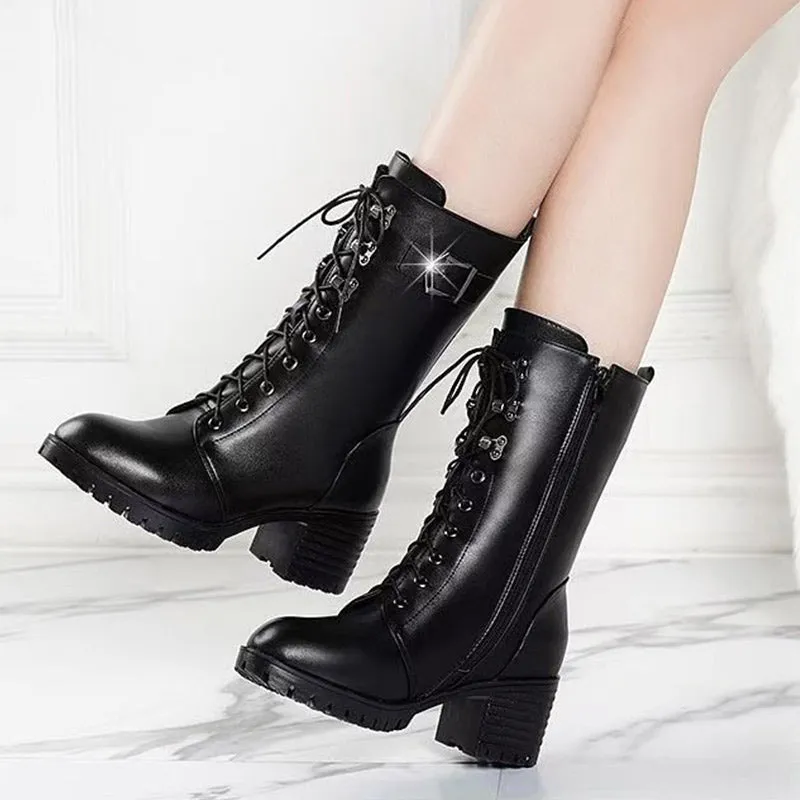 Women's Lace-Up Fashion Boots