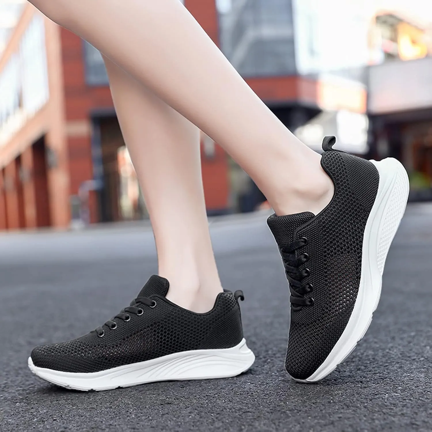 Women's Lace Up Walking Shoes Lightweight Casual Running Sneakers Womens Tennis Shoes Wide Width Shoes Casual Casual Sneakers White Tennis Shoe Trainers Shoe