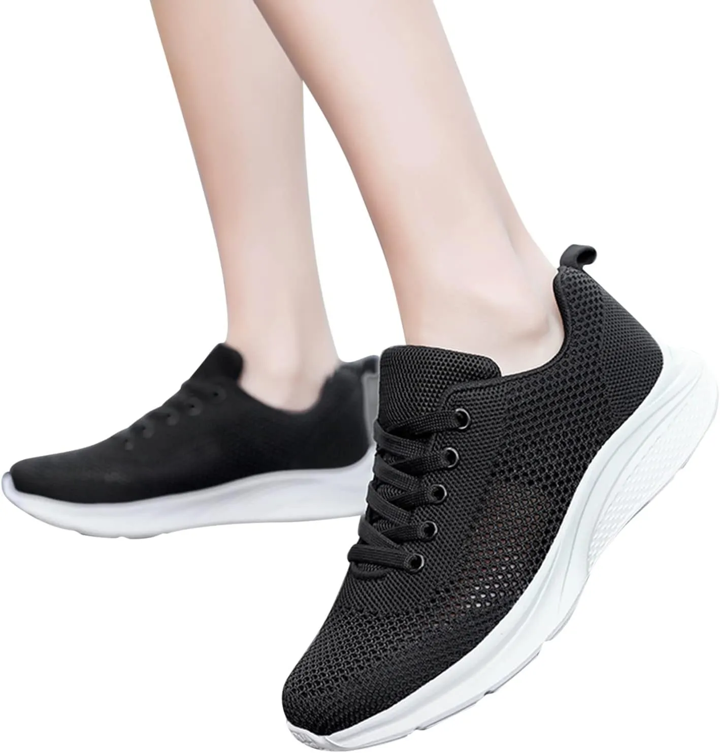 Women's Lace Up Walking Shoes Lightweight Casual Running Sneakers Womens Tennis Shoes Wide Width Shoes Casual Casual Sneakers White Tennis Shoe Trainers Shoe