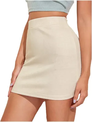 Womens Mini Skirts Sexy Mid-Waisted Pencil Bodycon Short Skirt 2025 Summer Fashion Going Out Outfits