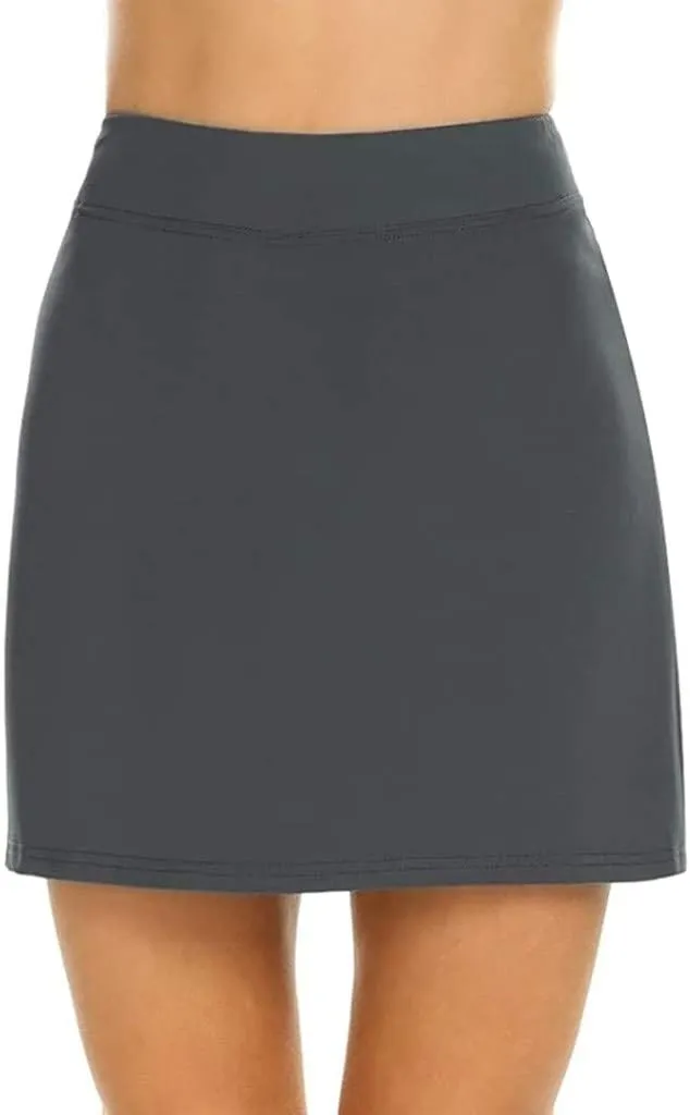 Womens Mini Skorts Sexy Mid-Waisted Pencil Bodycon Short Skirts with Side Split 2025 Tennise Sport Skort