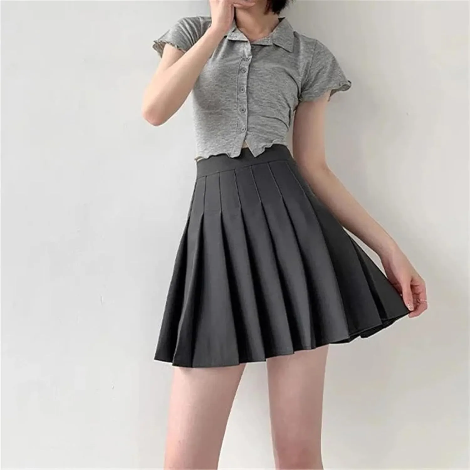 Women's Sexy High Waist Vintage Mini Pleated Skirt for Summer - Tennis Dance Casual Mini Skirts