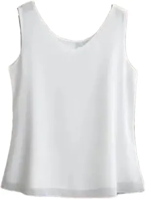 Women's Solid Color Casual V-Neck Simple Classic Plus Size Sleeveless Camisole Top