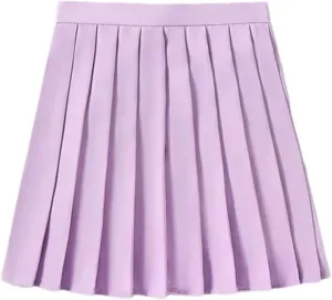 Women's Summer High Waist Pleated Skirt  Plaid School Uniform Student Skirt Lightweight Golf Skirt