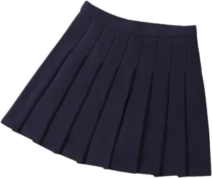 Women's Summer Pleated Skirt Elastic High Waist Mini Workout Skirt