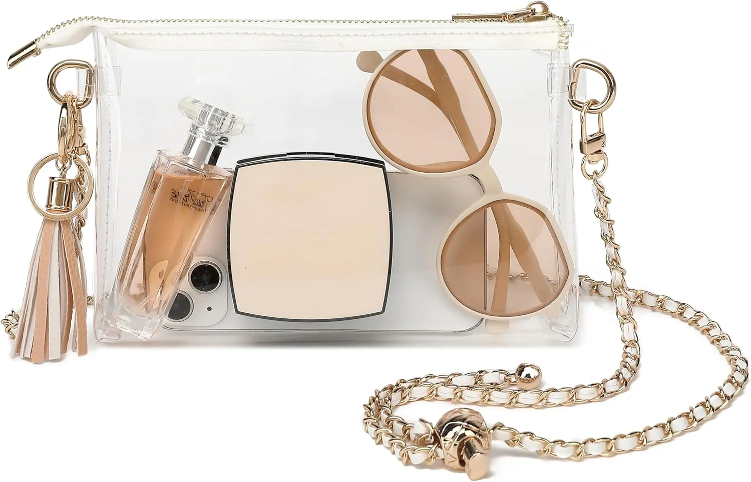 YGR Womens Clear Bag for Stadium Events PVC Small Crossbody Purse for Concert, Party Sports Stadium Approved Present