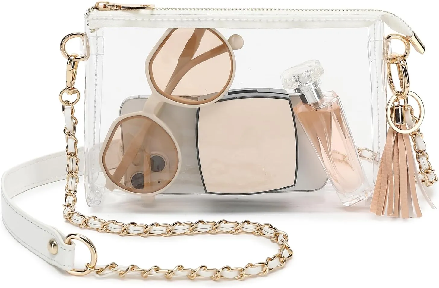 YGR Womens Clear Bag for Stadium Events PVC Small Crossbody Purse for Concert, Party Sports Stadium Approved Present