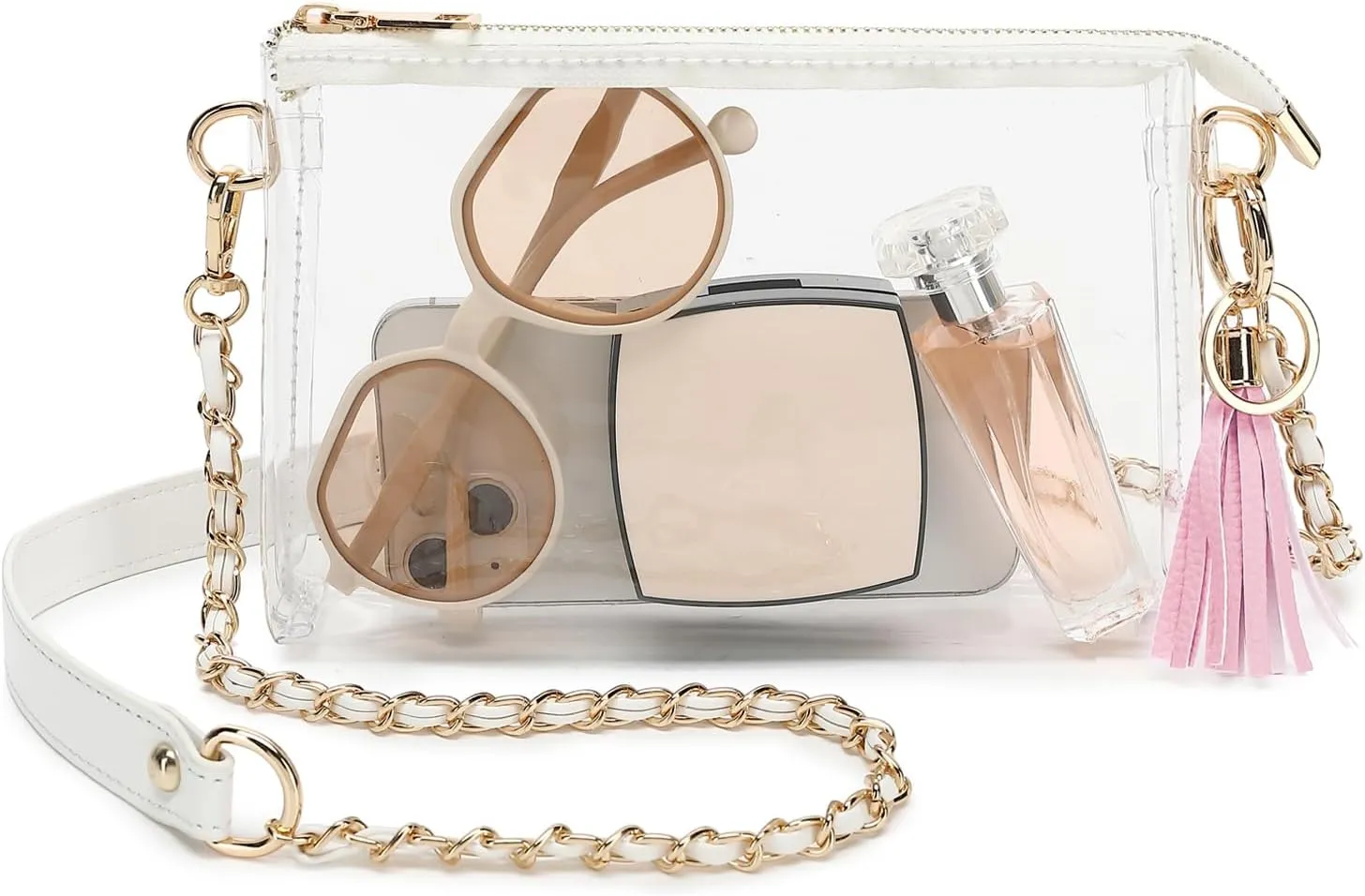 YGR Womens Clear Bag for Stadium Events PVC Small Crossbody Purse for Concert, Party Sports Stadium Approved Present