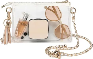 YGR Womens Clear Bag for Stadium Events PVC Small Crossbody Purse for Concert, Party Sports Stadium Approved Present