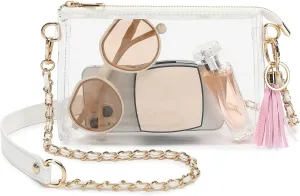 YGR Womens Clear Bag for Stadium Events PVC Small Crossbody Purse for Concert, Party Sports Stadium Approved Present