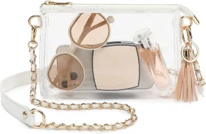 YGR Womens Clear Bag for Stadium Events PVC Small Crossbody Purse for Concert, Party Sports Stadium Approved Present