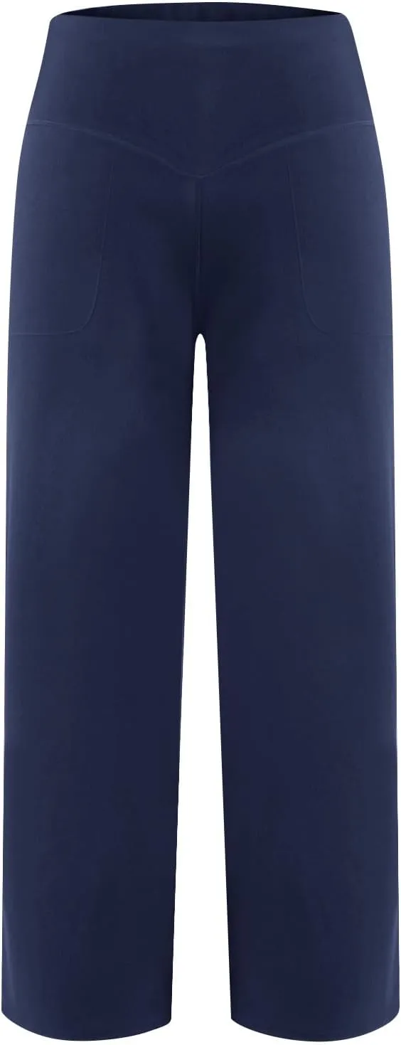 Yoga Pants Women Wide Leg Pants with Pockets Stretch High Waist Baggy Sweatpants Trendy Wide Leg Yoga Pants