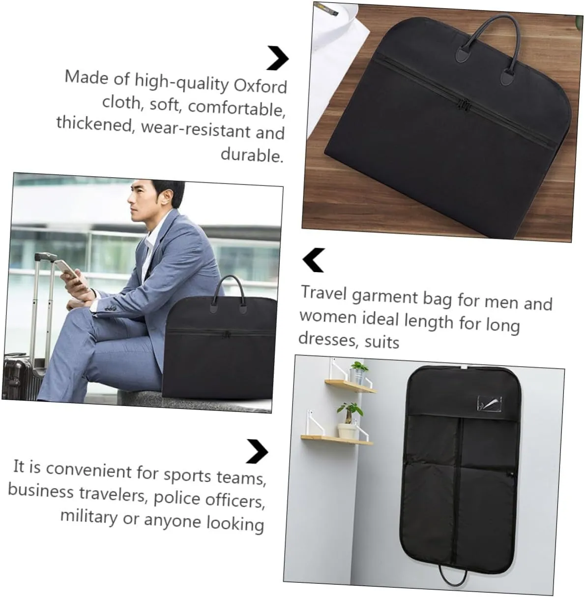 Zerodeko 1pc Suit Dust Bag Portable Garment Bags for Hanging Replacement window crank Suit Bag Oxford Cloth