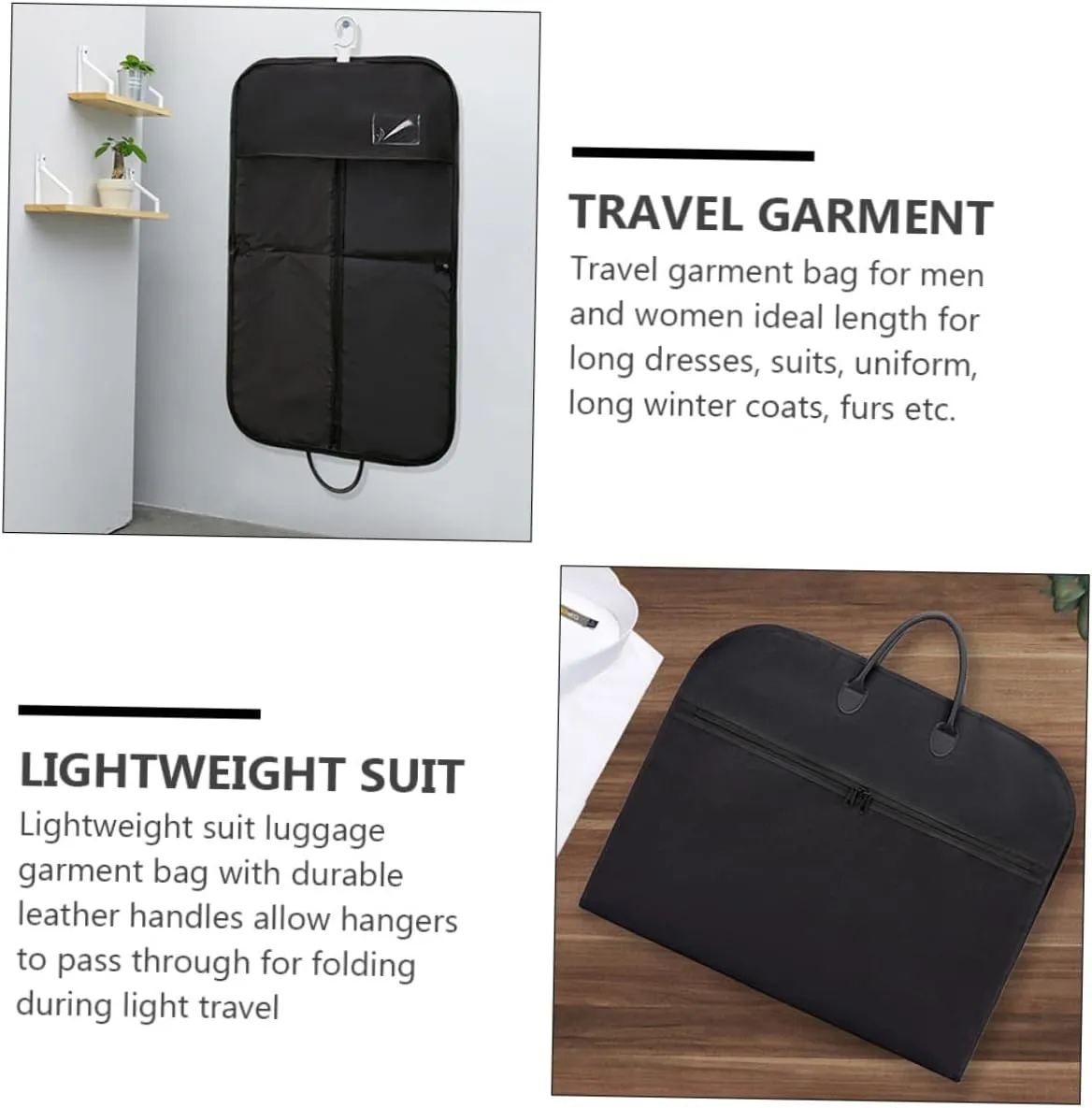 Zerodeko 1pc Suit Dust Bag Portable Garment Bags for Hanging Replacement window crank Suit Bag Oxford Cloth