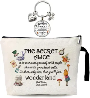 ZHANTUONE Fairy Tale Funny Cosmetic Bag keychain pendant Set, for Travel Toiletry Zipper Storage Pouch Makeup Bag, Gifts for Friends Coworker Bestie BBF, Movie Lover Fairy Tale Fans