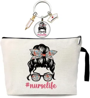 ZHANTUONE Nurse Life Cosmetic BagNurse Gift Gifts for Nurse PractitionersRegistered Nurse Appreciation GiftNursing Nurse Practitioner SuppliesNurse Birthday Gift