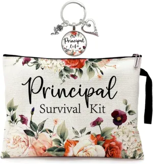 ZHANTUONE Principal survival kit Cosmetic bag keychain pendantPrincipal Gift Thank you Principal GiftPrincipal Retirement Gift Graduation Gift,Gift for keychain pendant